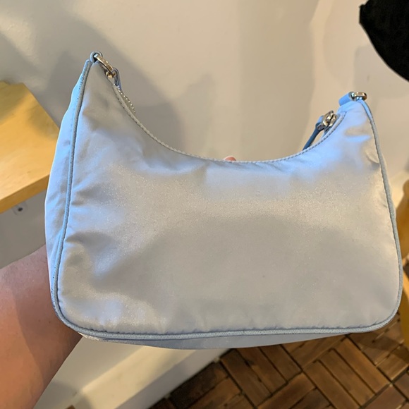 PRADA RE-EDITION SHOULDER BAG BLUE RENYLON *BAG ONLY NO STRAP INCLUDED - Picture 6 of 16
